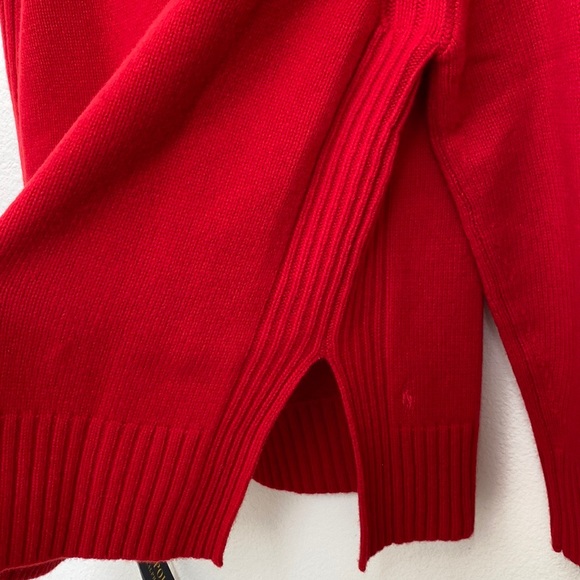 NWT🍁Polo Ralph Lauren Wool Cashmere Blend Pullover Red Turtleneck Sweater- Sz M - Picture 12 of 15